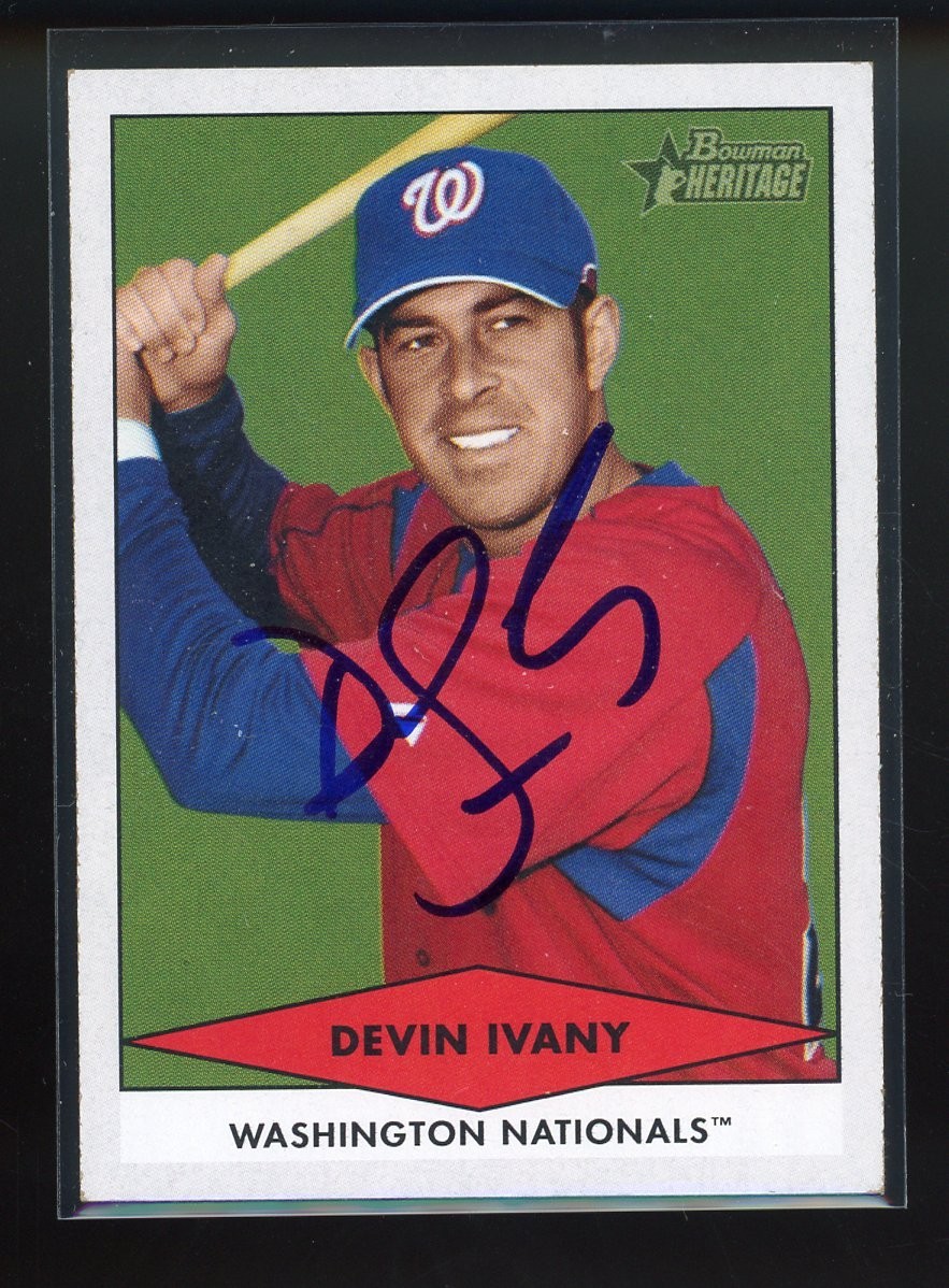 2007 Bowman Heritage DEVIN IVANY Signed Card autograph auto NATIONALS