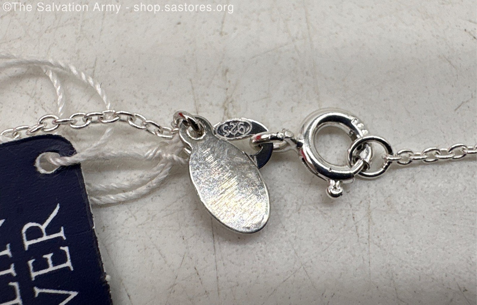 925 Sterling Silver Rectangular Bar Pendant Neckl… - image 7