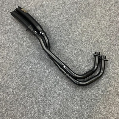 Fit Exhaust Full System Custom 2-2 Black 2015-2023 Kawasaki Vulcan 650 / 650S