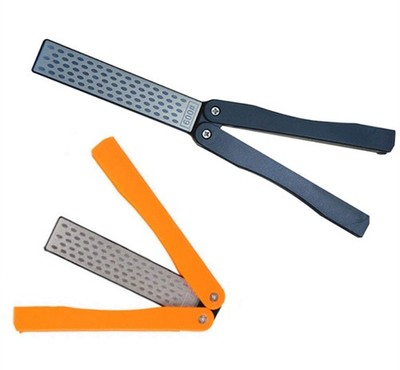 2 Pcs 400/600 Grit Portable Handheld Double Sided Sharpener Pocket Diamond Sh...