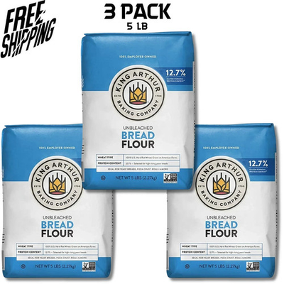 #ad #ad King Arthur Flour Unbleached Bread Flour 5 lb. Bag 3 PACK FREE amp; FAST SHIPPING $12.95