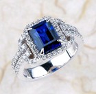 4.10Ct Blue Diamond Lab Created Ring — photo 9