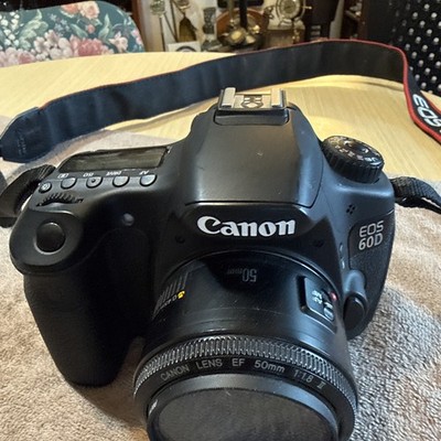 CANON EOS 60D 18MP DSLR Camera w/EF 50mm f/1.8 II Lens - Black | eBay