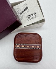 Secret Box Wood Inlay Collectible Pocket Clock New