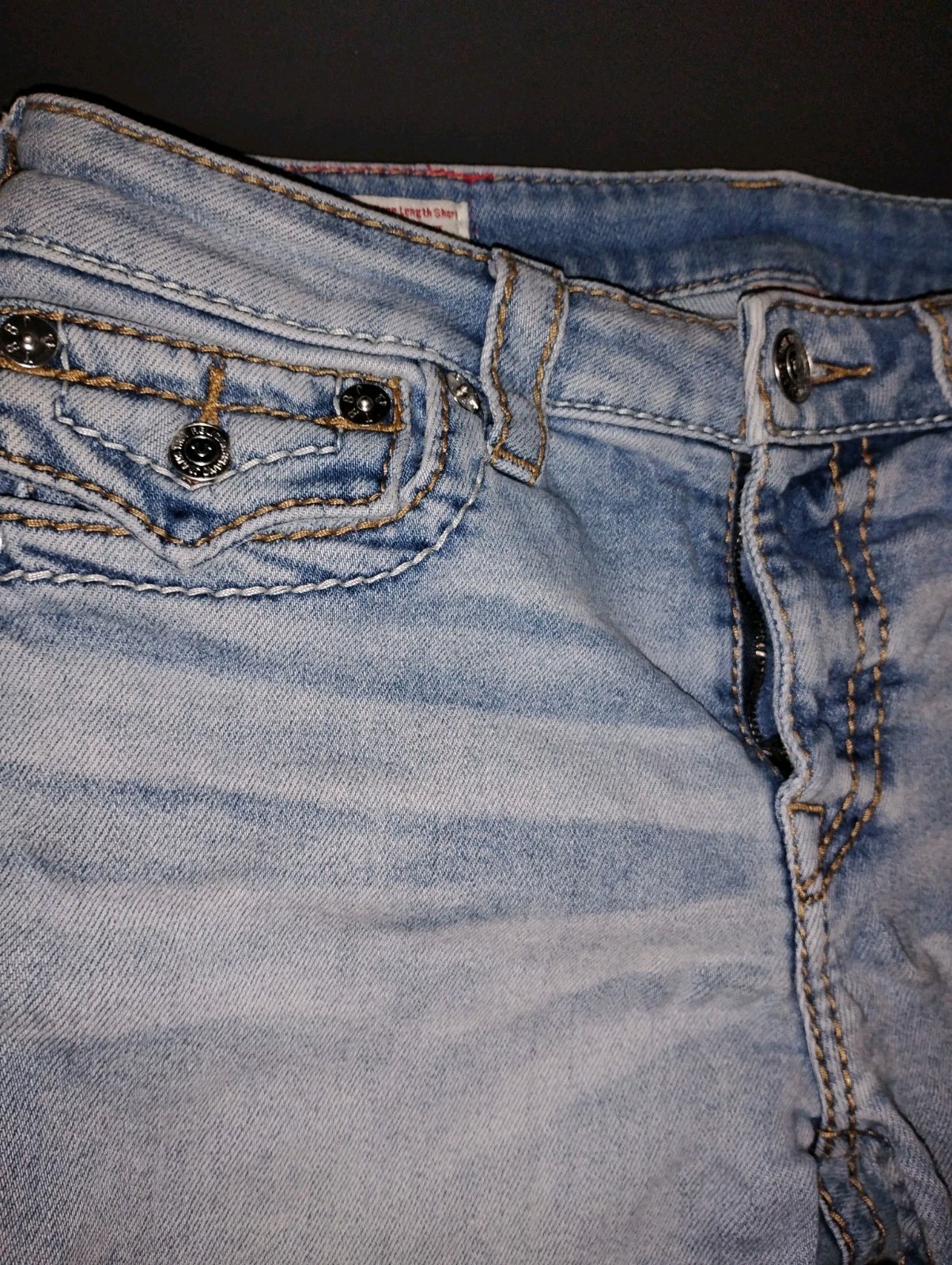 True Religion Jean Shorts Women 30 Curvy Knee Length JENNIE Denim Classic Ladies thumbnail 12