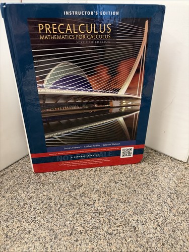 Precalculus 7th Edition Instructor's Edition ISBN 9781305115279, Like New