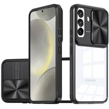 HD Transparent Case with Camera Privacy Cover for Samsung Galaxy S25 Plus -