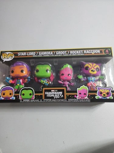 Funko Pop! Marvel - Star-Lord / Gamora / Groot / Rocket Raccoon Blacklight 4Pack