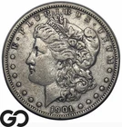 1901 Morgan Silver Dollar Coin, XF
