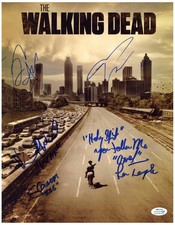 The Walking Dead Cast Signed Autographed 11x14 Holy Sht You Follwed Me Photo