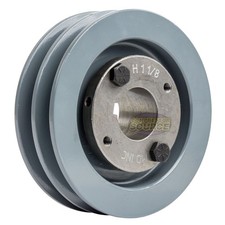Cast Iron 4 Dual Groove Pulley Belt A Section 4l With 1-18 Sheave Bushing