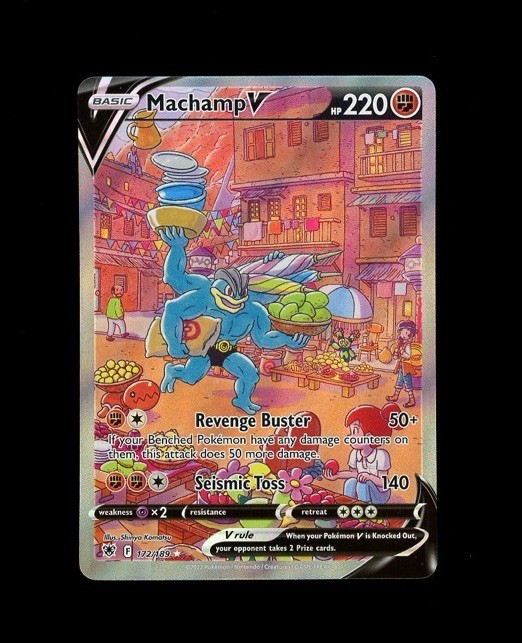 2022 Pokemon ASTRAL RADIANCE MACHAMP V FULL ART RARE 172/198 NM!