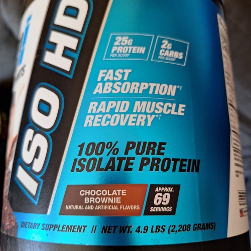 bpi sports ISO HD 100% Pure Isolate Protein, Chocolate Brownie, 4.9 lbs- 2,208 g - Picture 3 of 3