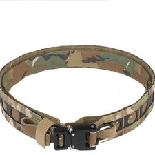 Men Outdoor Nylon Dual Layer Belt Quick Release Metal Buckle MOLLE Compatible