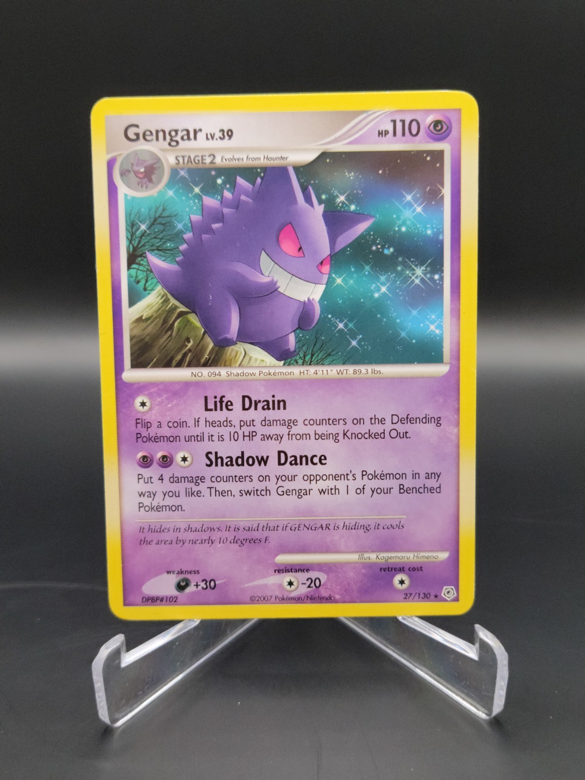 Gengar Pokémon Diamond & Pearl 27/130 Rare MP