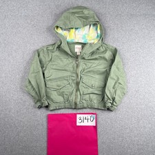 Cat  Jack Youth Jacket Sage Small 6 Full Zip Hooded Long Sleeve Kids