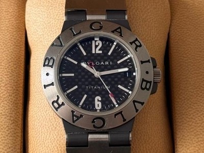 Bvlgari Diagono Titanium TI 38 TA Automatik schwarz   mit Box & Papieren