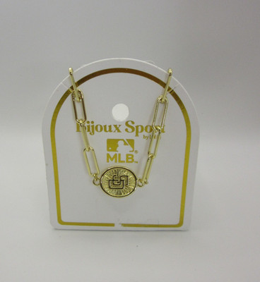 San Diego SD Padres MLB Baseball Bijoux Sport by Luv AJ Gold Logo Bracelet NWT