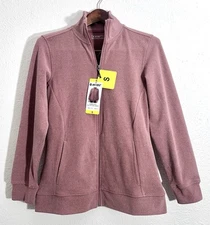 NWT Hi-Tec Super Cozy Full Zip Tech Fleece Dusty Pink Size S Small $70 4D032
