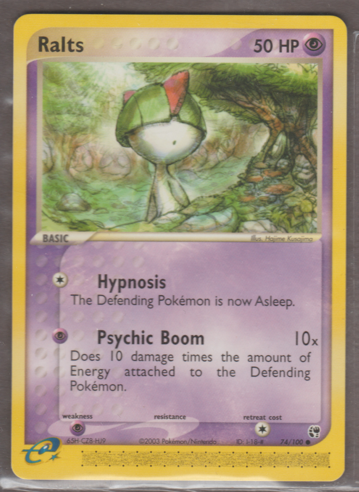 Ralts 74/100 Sandstorm Regular Common e-reader Pokemon TCG Card