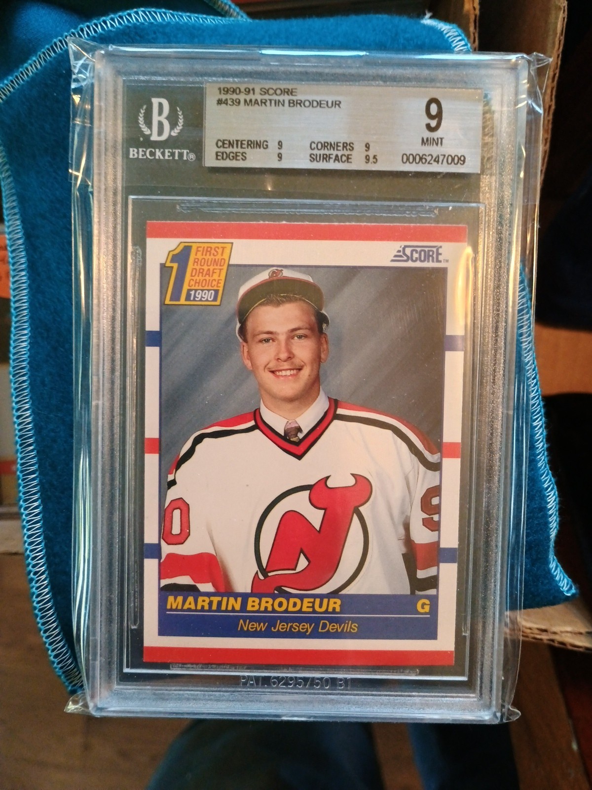 1990-91 Score Martin Brodeur 1st Round DP #439 BGS 9 Devils RC HOF