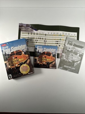 Microsoft Train Simulator PC CD-ROM 2 Disc Set 2001 No Scratches