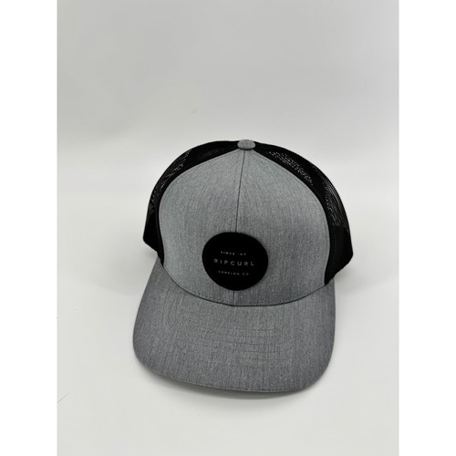 Rip Curl High Profile Trucker Hat Gray Black Mesh Snapback Surf Logo Cap Yupoong