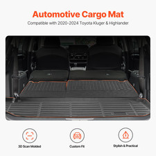 Cargo Mats Compatible with Toyota Kluger Highlander 2020-2024, Custom Fit TPE