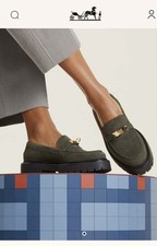 Hermes Icone Loafer Shoes Suede Size 37