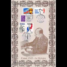 Encart illustré n° 350 - La victoire du 8 mai 1945