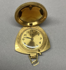antik Taschenuhr Uhr Sowjetunion Zarja Damen AU5 gestempelt Gold Kristall 4198-1