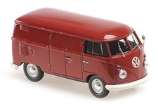 VW T1 box van 1963 dark red diecast model car 940052201 Maxichamps 1:43