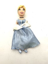 Disney Store Cinderella Plush Doll Blue Dress Princess 15  Stuffed Toy EUC