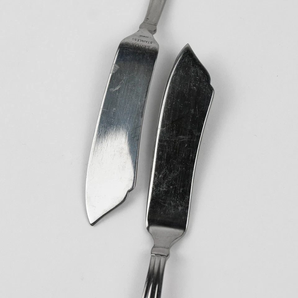 Lote de 2 cuchillos de mantequilla maestros con mango de cubiertos Lenox Lanford (ino inoxidable) Foto 3 de 4