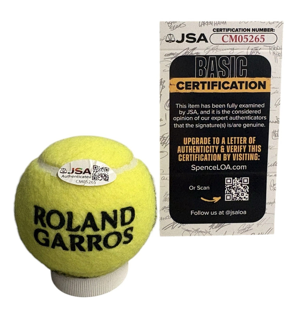 Novak Djokovic Signed Autograph Roland Garros Official Tennis Ball