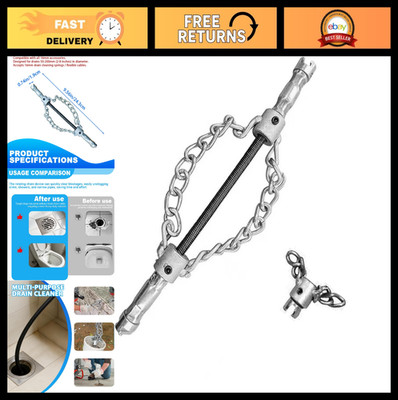 2-Piece Flex Shaft Sewer Descaling Chain Tool for PVC Pipe Maintenance, Fits K-4