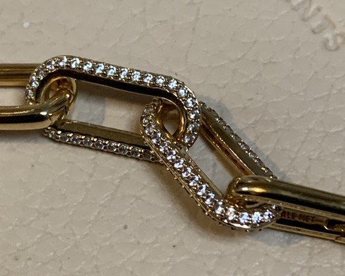 Pandora ME 14k Gold Plated Double Link Chain Necklace 362303C00 45cm In Box - Picture 5 of 7