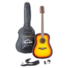 Westerngitarre Red Hill WGS-1 SB Starter Kit Dreadnought Cutaway Fichtendecke
