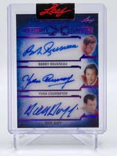 2023 Leaf Ultimate Signature Dick Duff Bobby Rousseau Yvan Cournoyer Auto 2/9