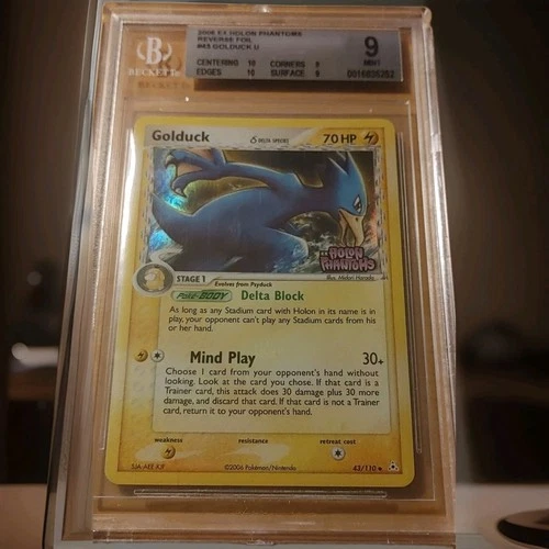 2006 Golduck (Delta Species) 43/110 EX Holon Phantoms Reverse Foil Holo BGS 9