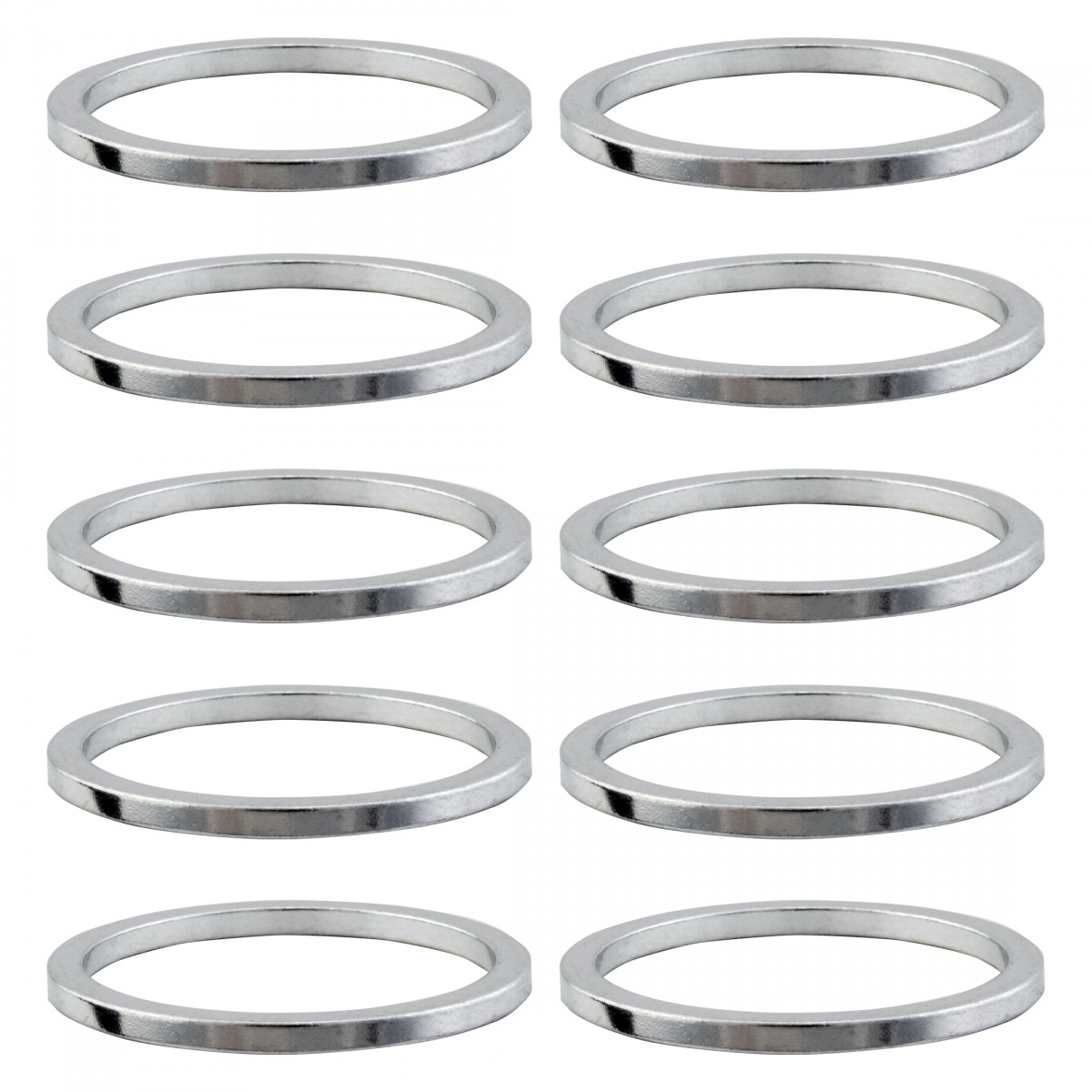 Origin8 Alloy Headset Spacers 1in x 2mm Spacer Silver