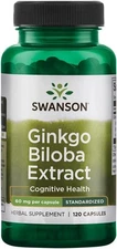 Swanson Ginkgo Biloba Extract 24% 60 Milligrams 120 Capsules 