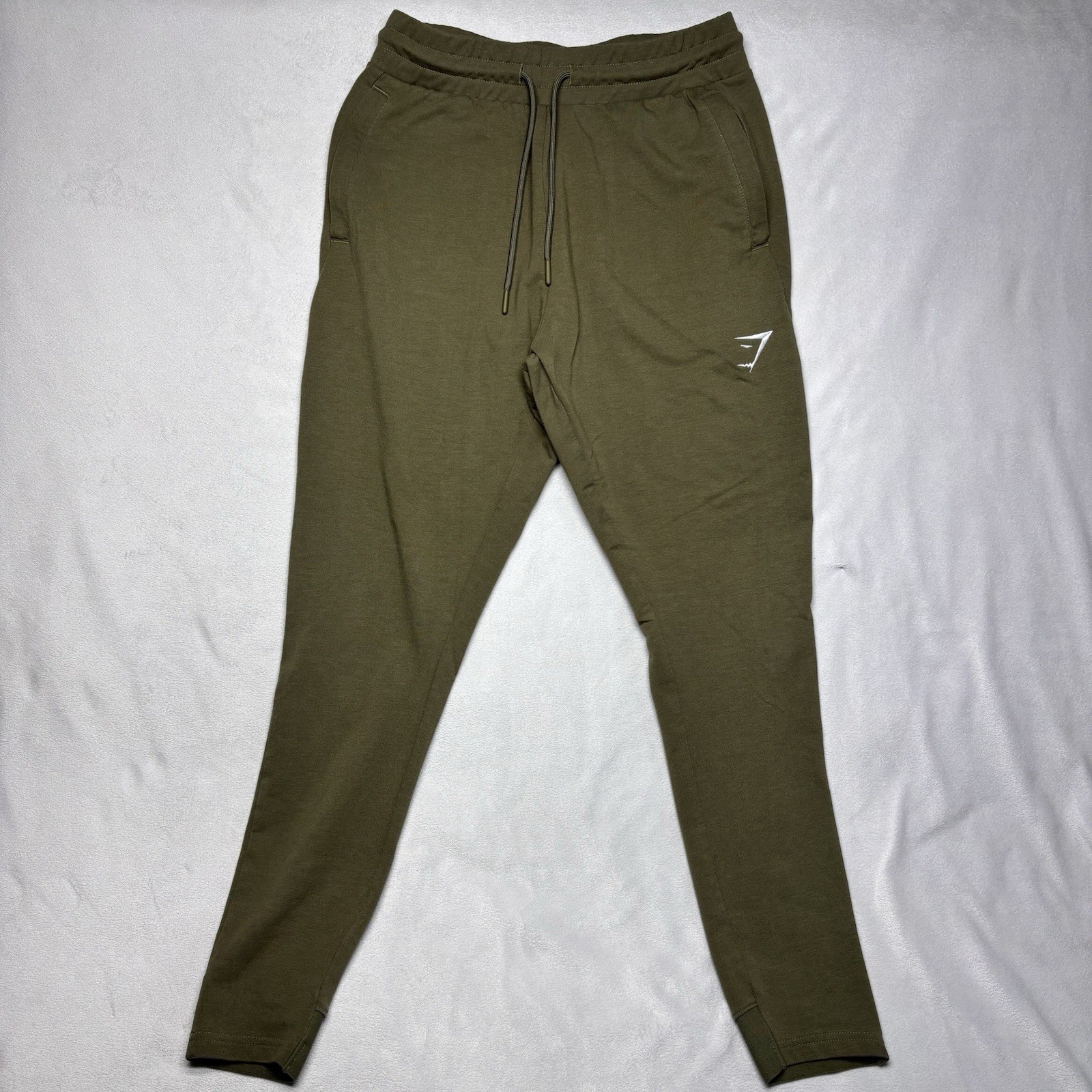 Gymshark Womens Small Green Active Jogger Sweatpants with Zip Pockets-image