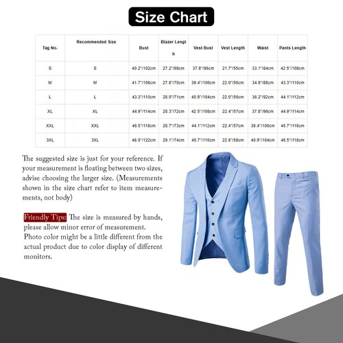 Freebily Mens Gentleman Suit Formal Dinner Suits Button Tuxedo Jacket AU - Picture 67 of 91