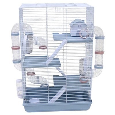 Little Zoo Harriet Hamster Mäuse/Rennmaus Käfig Harriet blau oder rosa 46 x 29 x 71 cm