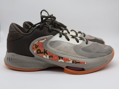 Nike Zoom Freak 4 Letter Bros Ironstone & Orange Sneakers DJ6149-003 Size 8