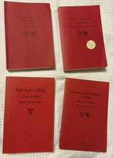 4~Harvard Class of 1966~15th,20th,30th & 45th Anniversary Reports~Vtg Paperback