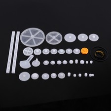 Kunststoff-Getriebe Pulley Belt Worm Kits Crown Gear Set Roboter Motor Toy BA