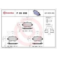 Satz Bremsbeläge Bremsklötze hinten für Opel Astra G F70 T98 F35 H A04 | 2380
