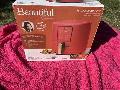 Beautiful by Drew Barrymore 3qt Digital Air Fryer Merlot TurboCrisp - Open Box